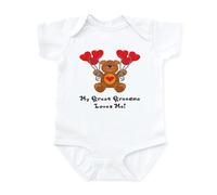 CafePress My Great Grandma Loves Me! Infant Bodysuit Cute Infant Bodysuit Baby Romper Cloud White
