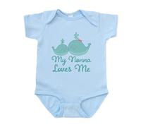 CafePress My Nonna Loves Me Infant Bodysuit Cute Infant Bodysuit Baby Romper Sky Blue