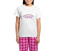 CafePress My Sister Has The Best Sister Pajamas Women's Novelty Cotton Pyjama Set, Comfortable PJ Sleepwear
