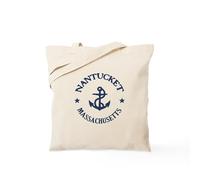 CafePress Nantucket Anchor Tote Bag Natural Canvas Tote Bag, Reusable Shopping Bag