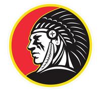 CafePress Native American Indian Chie Medium Die Cut Sticker, 5.75" x 5.75" Matte Finish