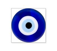 CafePress Nazar Amulet Evil Eye Protection Sticker Square Bumper Sticker Car Decal