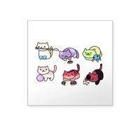 CafePress Neko Atsume: Steven Universe V1 Sticker Square Bumper Sticker Car Decal