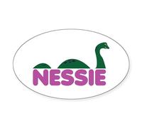 CafePress Nessie Monster Sticker Oval Bumper Sticker, Euro Oval Car Decal