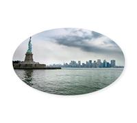 CafePress New York Oval Bumper Sticker, Euro Oval Car Decal