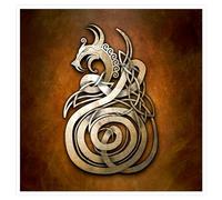 CafePress Norse Dragon Medium Die Cut Sticker, 5.75" x 5.75" Glossy Finish