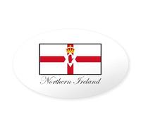 CafePress Northern Ireland Flag Oval Sticker Oval Bumper Sticker, Euro Oval Car Decal