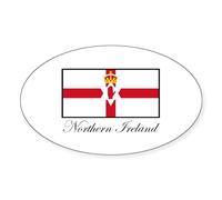 CafePress Northern Ireland Flag Oval Sticker Oval Bumper Sticker, Euro Oval Car Decal