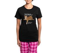 CafePress Orange Cat Ginger Kitty Women's Dark Pajamas Womens Novelty Cotton Pyjama Set, Comfortable PJ Sleepwear