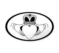 CafePress Oval Car Window Sticker Oval Bumper Sticker, Euro Oval Car Decal
