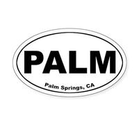 CafePress Palm Springs Oval Sticker Oval Bumper Sticker, Euro Oval Car Decal