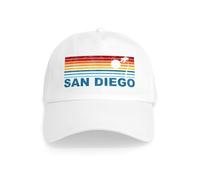 CafePress Palm Tree San Diego Cap Unique Adjustable Baseball Hat White