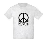 CafePress Peace Kids Light T Shirt Youth Kids Cotton T-Shirt Ash Grey