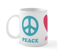 CafePress Peace Love Dogs Mug 11 oz (325 ml) Ceramic Coffee Mug