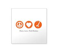 CafePress PEACE. LOVE. FIELD HOCKEY Rectangle Sticker Square Bumper Sticker Car Decal