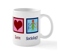 CafePress Peace Love Sociology 11 oz (325 ml) Ceramic Coffee Mug