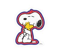 CafePress Peanuts Flair Snoopy and Woodstock Small Die Cut S Small Die Cut Sticker, 3"x4" Glossy Finish