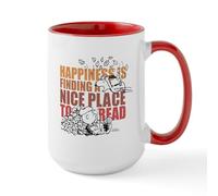 CafePress Peanuts Happiness Thanksgiving Dinner Large Mug 15 oz (444 ml) Ceramic Coffee Mug