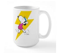 CafePress Peanuts Snoopy Dance Lightning Large Mug 15 oz (444 ml) Ceramic Coffee Mug