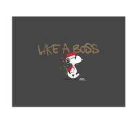 CafePress Peanuts Snoopy Like A Boss Full Bleed Small Poster