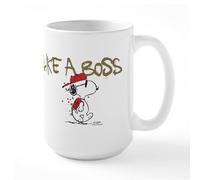 CafePress Peanuts Snoopy Like A Boss Large Mug 15 oz (444 ml) Ceramic Coffee Mug