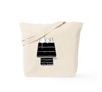CafePress Peanuts Snoopy Natural Canvas Tote Bag, Reusable Shopping Bag