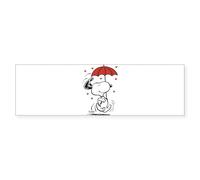 CafePress Peanuts: Snoopy Raining Hearts Sticker (Bumper) 10"x3" Rectangle Bumper Sticker Car Decal