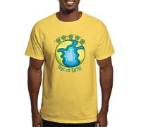 CafePress Peas On Earth T Shirt Men's Traditional Fit Light Casual Tshirt Yellow