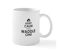 CafePress Penguin Keep Calm and Waddle On Mugs 11 oz (325 ml) Ceramic Coffee Mug