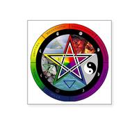 CafePress Pentacle Wheel Of The Year Square Sticker 3 X 3 Square Bumper Sticker Car Decal