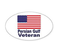 CafePress Persian Gulf Veteran Oval Sticker Oval Bumper Sticker, Euro Oval Car Decal