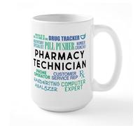 CafePress Pharmacy Technician Word 15 oz (444 ml) Ceramic Coffee Mug