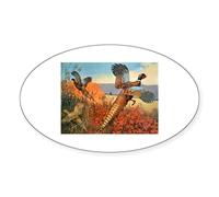 CafePress Pheasant Bird Oval Sticker Oval Bumper Sticker, Euro Oval Car Decal