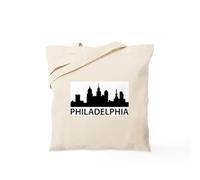 CafePress Philadelphia Skyline Tote Bag Natural Canvas Tote Bag, Reusable Shopping Bag