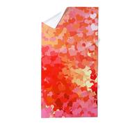 CafePress Pink Gold Confetti Hearts Large Novelty Printed Beach Towel 30"x60"