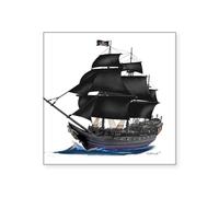CafePress PIRATE SHIP Sticker Square Bumper Sticker Car Decal