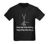 CafePress - Please Turn Me Over (Black) - Youth Kids Cotton T-Shirt