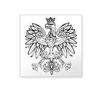 CafePress Polish Eagle Square Sticker 3 X 3 Square Bumper Sticker Car Decal