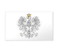 CafePress Polish Eagle With Gold Crown Rectangle Bumper Sticker Car Decal