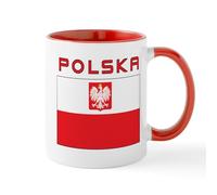 CafePress Polish Falcon Flag with Polska Mug 11 oz (325 ml) Ceramic Coffee Mug