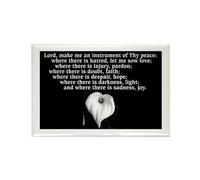 CafePress Prayer of St. Francis with Calla Lily Magnets Rectangle Magnet, 2"x3" Refrigerator Magnet
