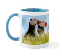 CafePress Puffin Pair Mug 11 oz (325 ml) Ceramic Coffee Mug