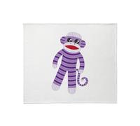 CafePress Purple Sock Monkey Throw Blanket Super Soft Fleece Plush Throw Blanket, 60"x50"