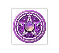 CafePress Purple Triple Goddess Penta Square Sticker 3 X 3 Square Bumper Sticker Car Decal