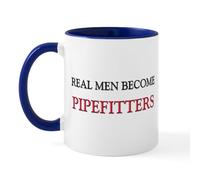 CafePress Real Men Become Pipefitters Mug 11 oz (325 ml) Ceramic Coffee Mug