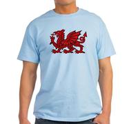CafePress Red Welsh Dragon Light T Shirt Men's Traditional Fit Light Casual Tshirt