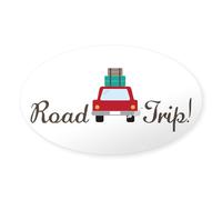 CafePress Road Trip Sticker Oval Bumper Sticker, Euro Oval Car Decal