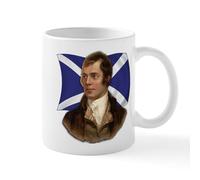 CafePress Robert Burns with Scottish Flag Mug 11 oz (325 ml) Ceramic Coffee Mug
