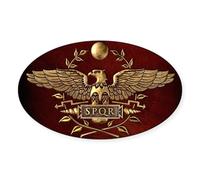 CafePress Roman Eagle Sticker Oval Bumper Sticker, Euro Oval Car Decal