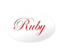 CafePress Ruby Edw Red 170 Sticker Oval Bumper Sticker, Euro Oval Car Decal